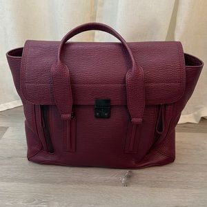 3.1 Phillip Lim Pashli Large Satchel in burgundy.